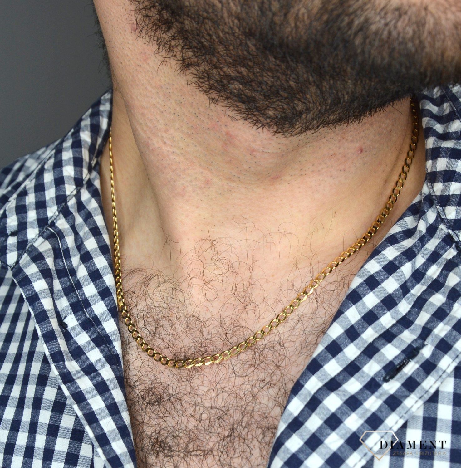 Złoty łańcuszek 333 pancerka 3,5 mm DIA-LAN-1464-333 3,5mm.jpg